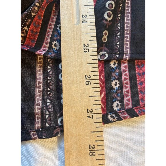 Jodifl Womens Boho Top Tie Front Size L Floral Peasant Dark Cottage Hippie - Picture 6 of 10